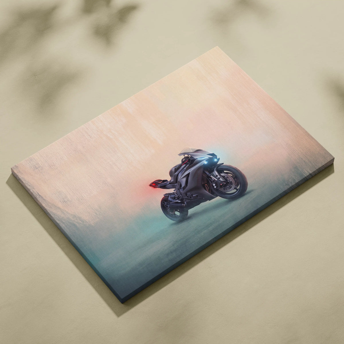 Yamaha YZF-R6 Inspired Sport Bike Wall Art, Stealth Canvas Print & Track Racing Decor