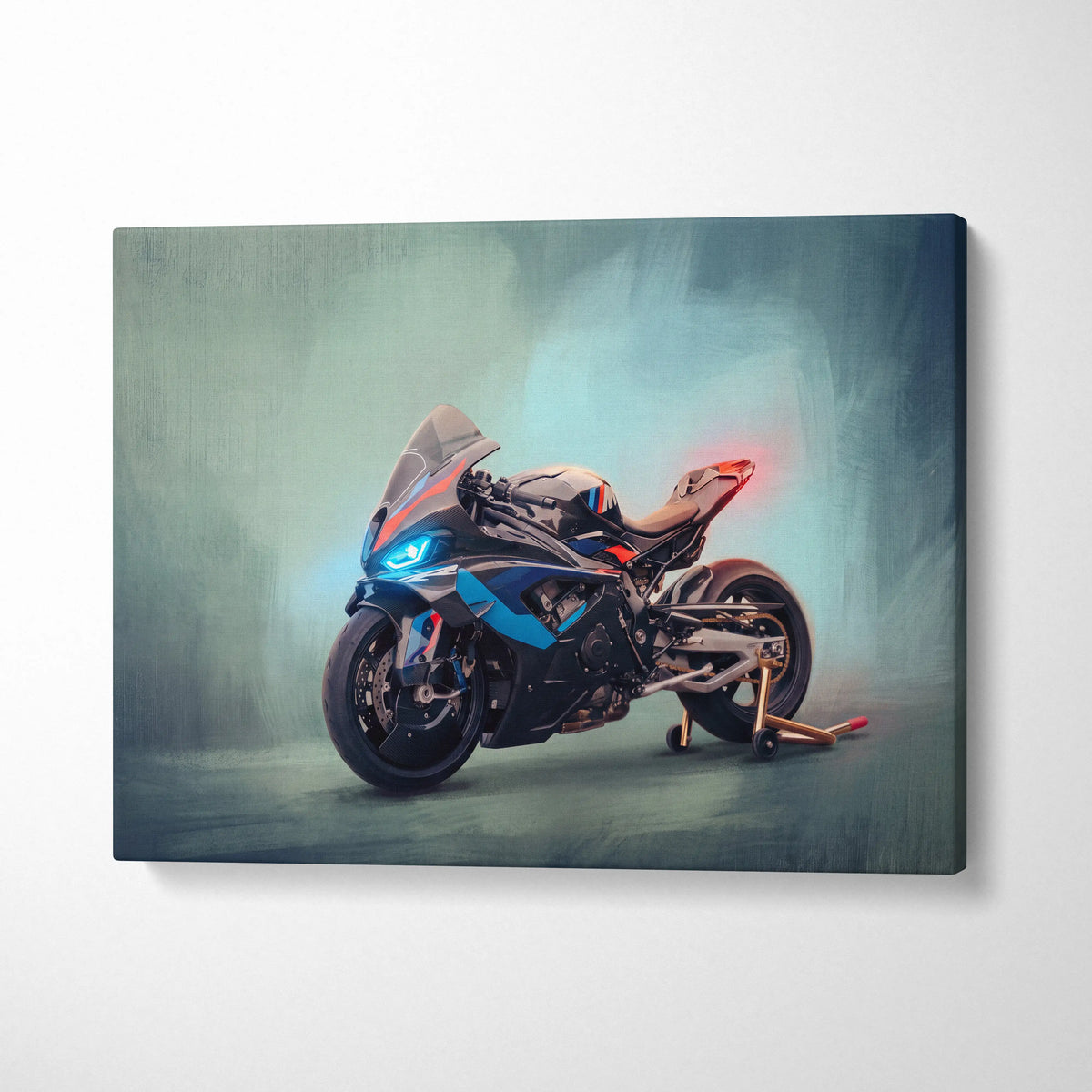 BMW M1000RR Inspired Canvas Art, Superbike Supersport Wall Art & Racing Enthusiast Decor