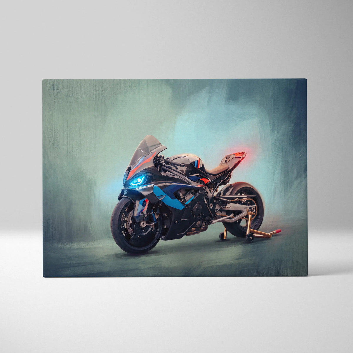 BMW M1000RR Inspired Canvas Art, Superbike Supersport Wall Art & Racing Enthusiast Decor