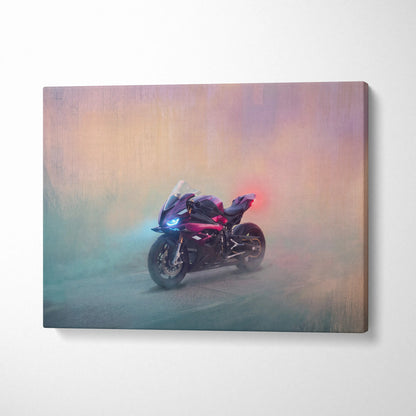 BMW S1000RR Inspired Supersport Wall Art, Racing Canvas Print & Superbike Home Decor