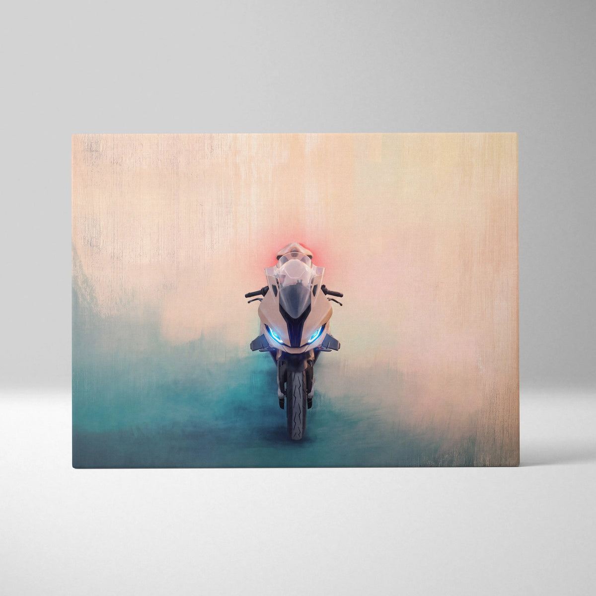 BMW S1000RR Inspired Supersport Wall Art, Modern Canvas Art & Motorcycle Garage Decor