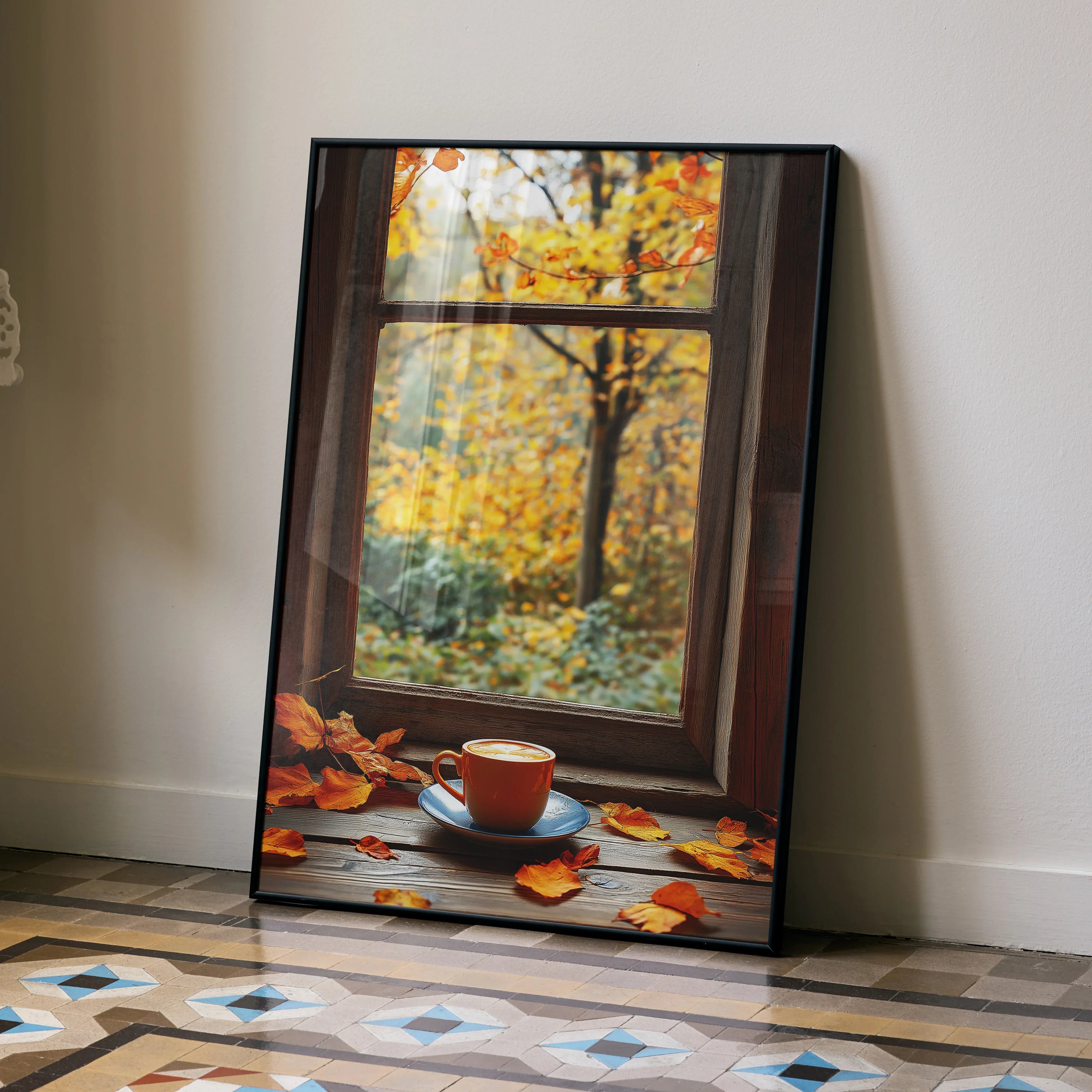 Vibrant Autumn Digital Wall Art Poster Print | Vertical - Throttle Designs