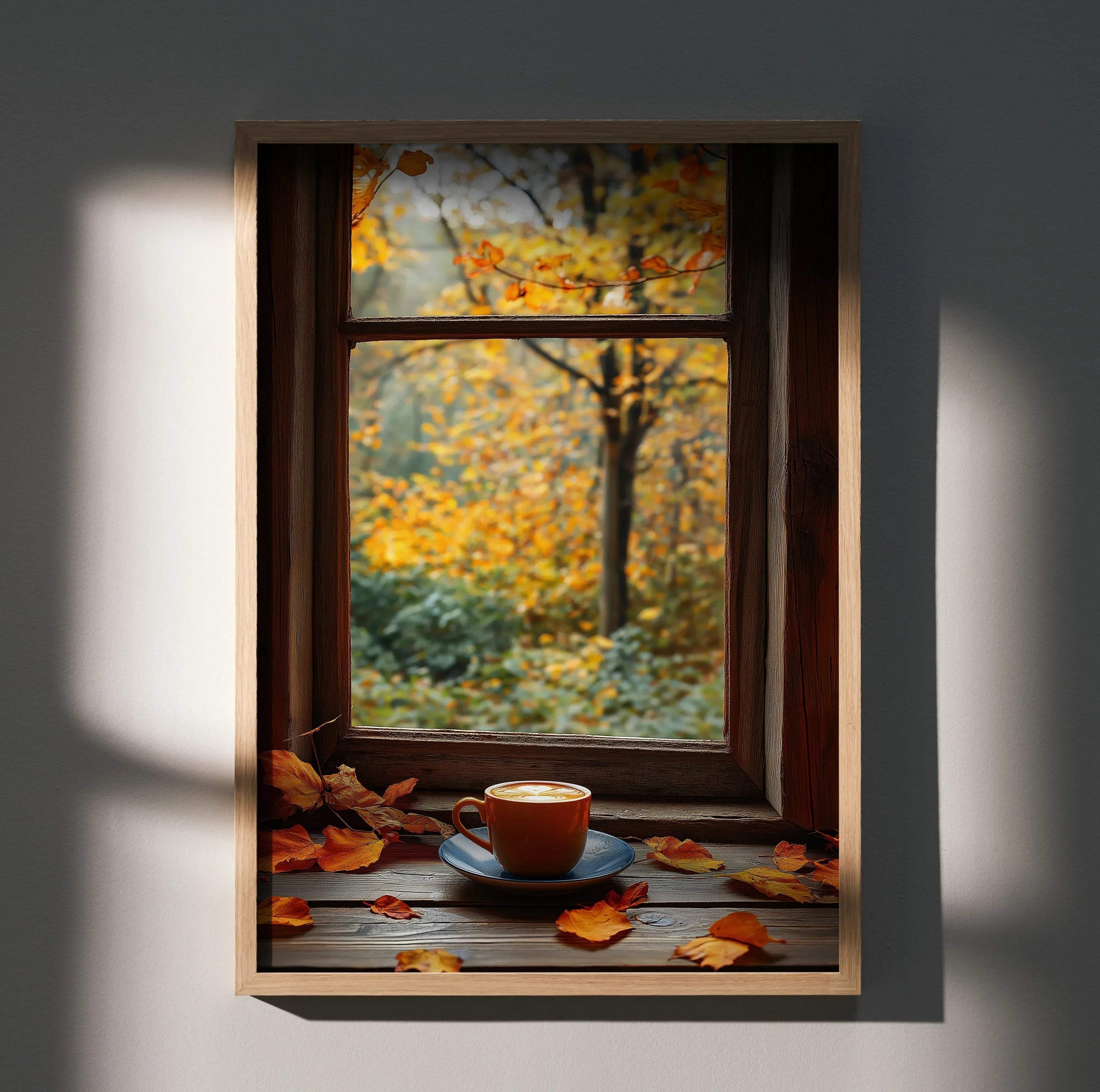 Vibrant Autumn Digital Wall Art Poster Print | Vertical - Throttle Designs