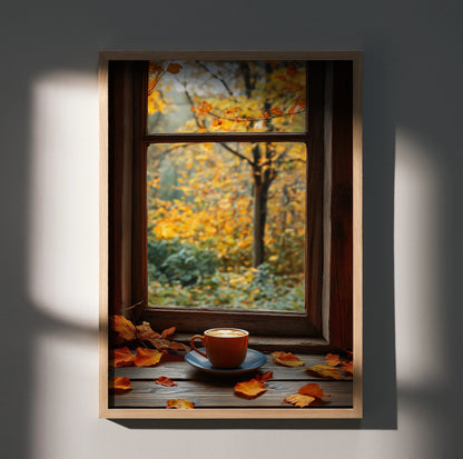 Vibrant Autumn Digital Wall Art Poster Print | Vertical - Throttle Designs