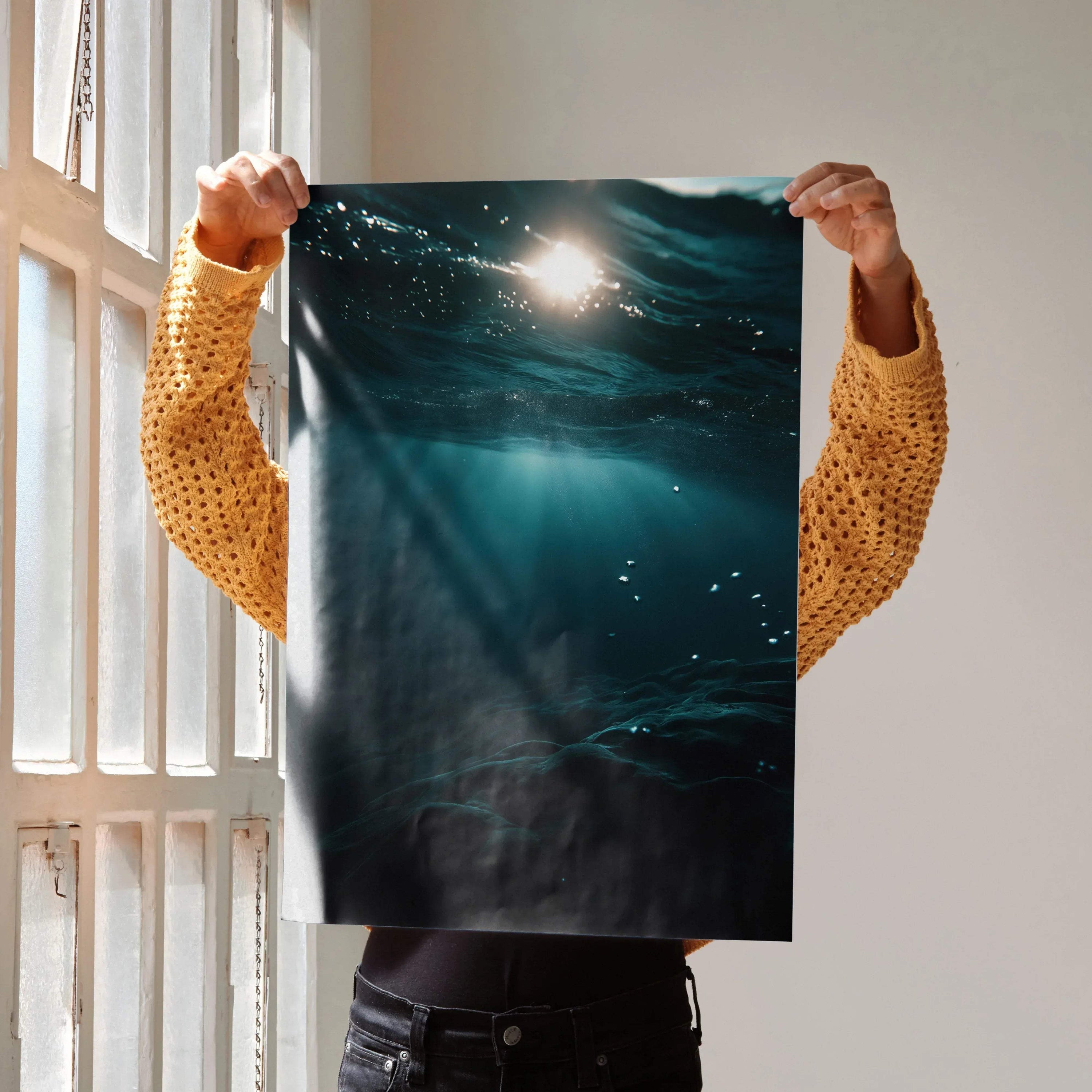 Captivating Ocean Waves Wall Art Poster for Decor | Vertical - Throttle Designs