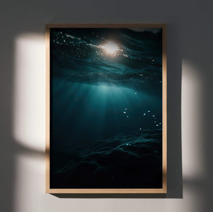 Captivating Ocean Waves Wall Art Poster for Decor | Vertical - Throttle Designs