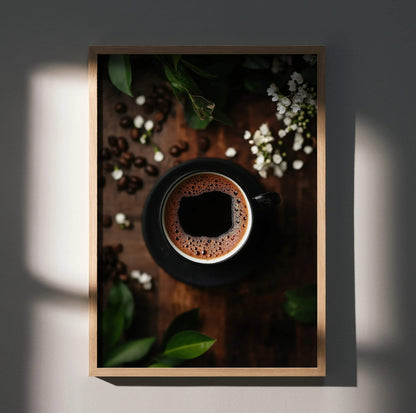 Coffee Lifestyle Art Print Poster for Wall Decor | Vertical - Throttle Designs