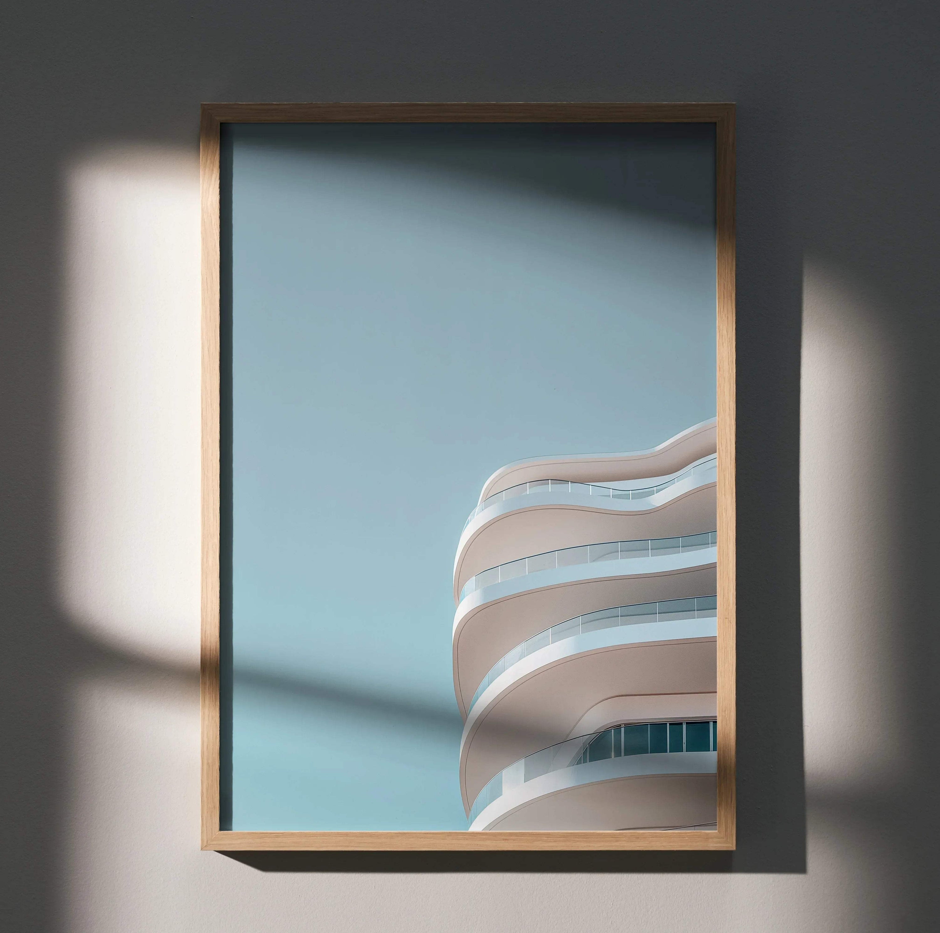 Modern Minimalist Building Art Print Poster | Vertical - Throttle Designs