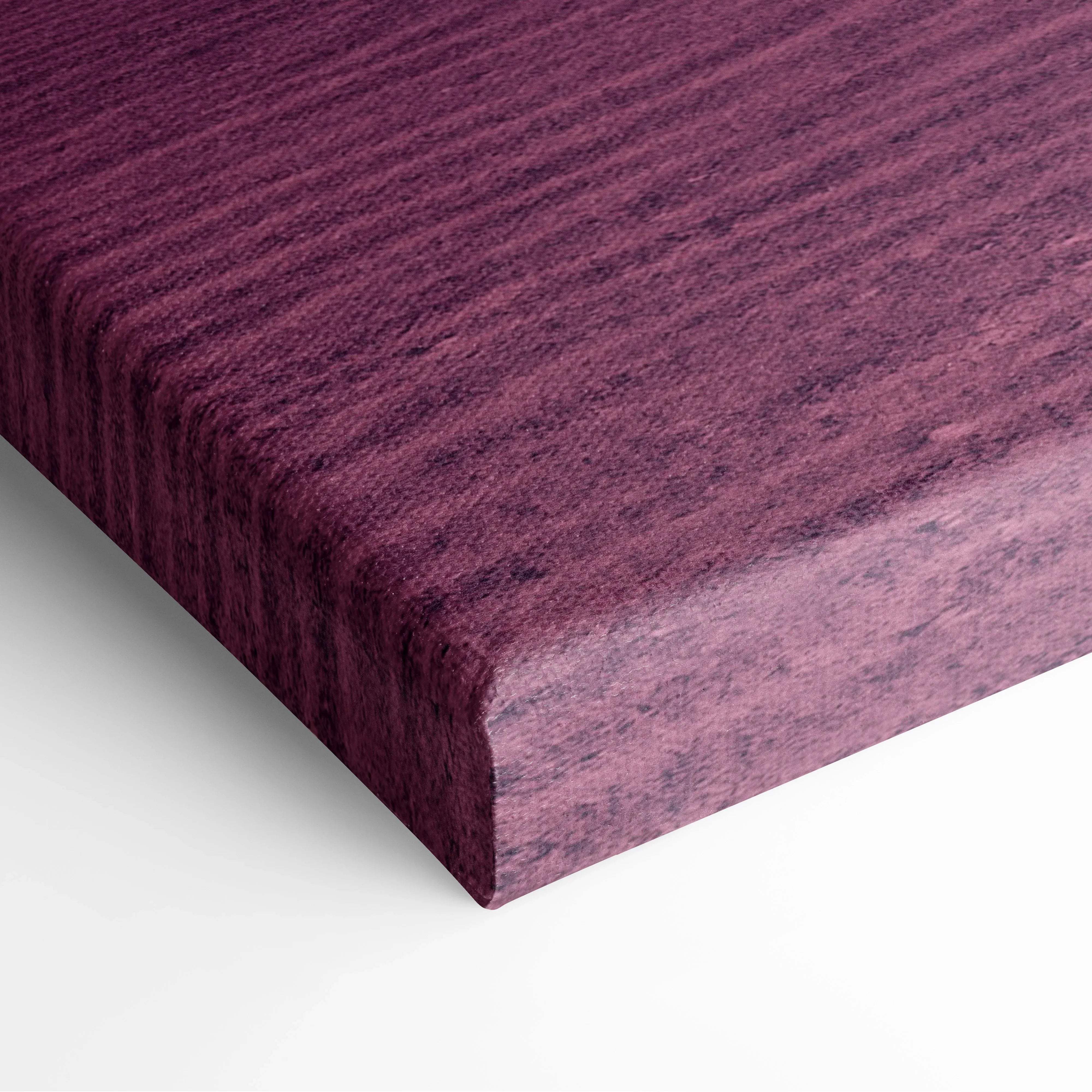 Deep purple velvety textured canvas back of Surreal Sci Fi Lone Figure Alien Desert art