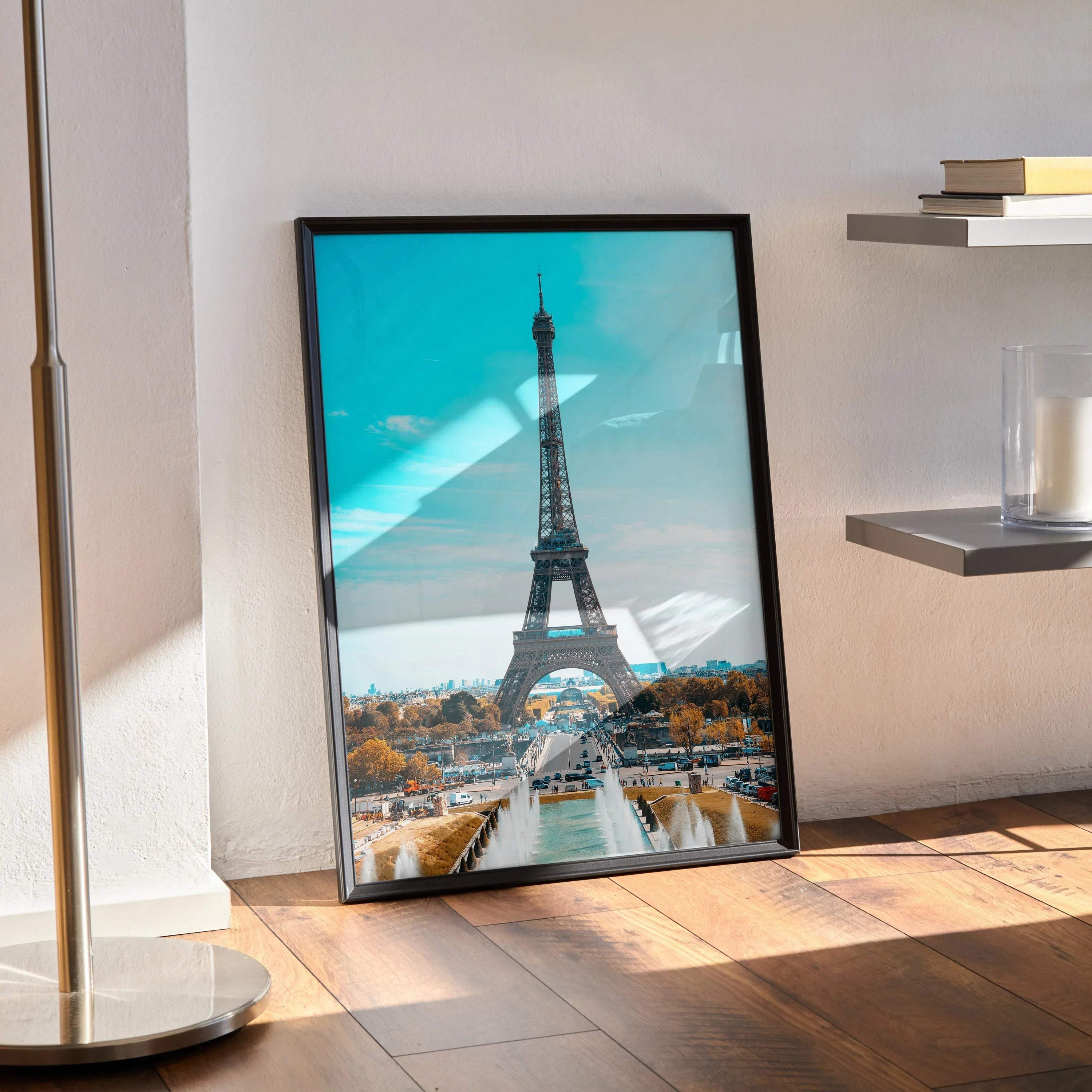 Eiffel Tower Elegant Art Print Poster Wall Decor | Vertical - Throttle Designs