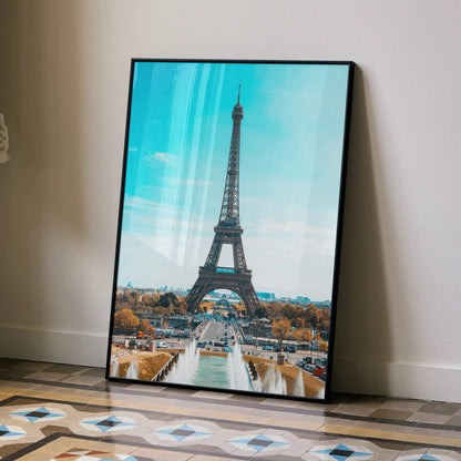 Eiffel Tower Elegant Art Print Poster Wall Decor | Vertical - Throttle Designs