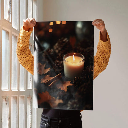 Tranquil Candle Art Print Poster for Wall Decor | Vertical - Throttle Designs