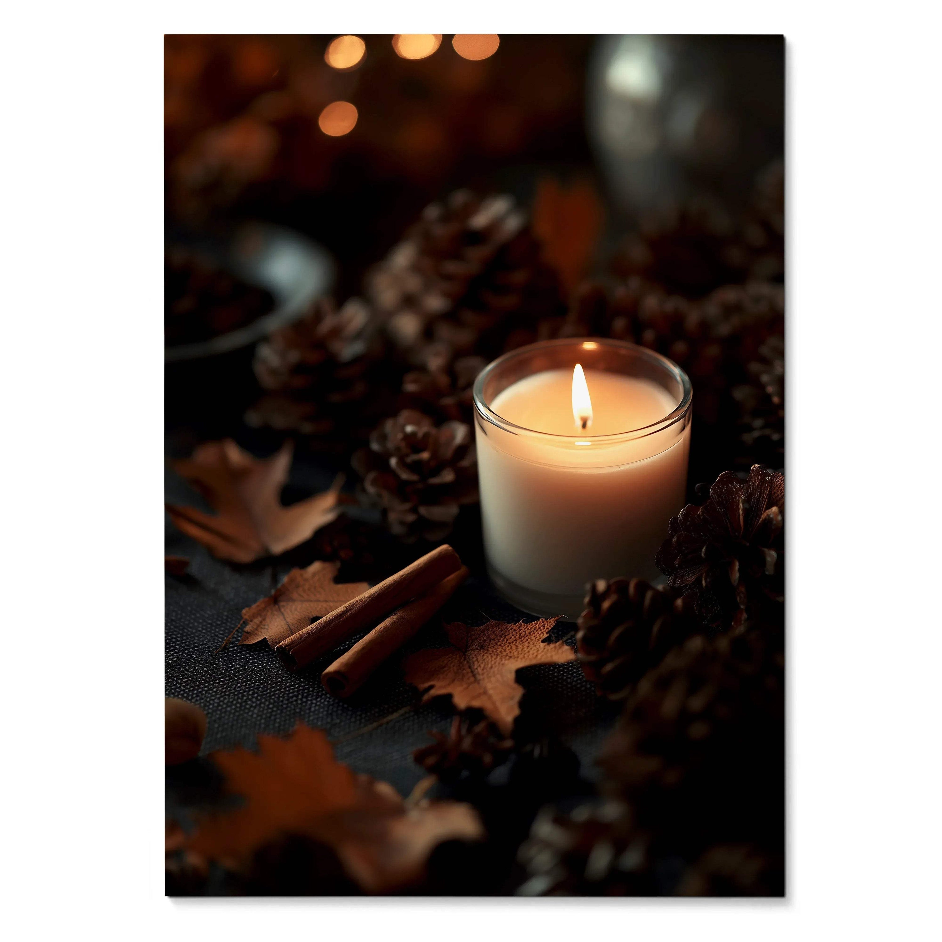 Tranquil Candle Art Print Poster for Wall Decor | Vertical - Throttle Designs