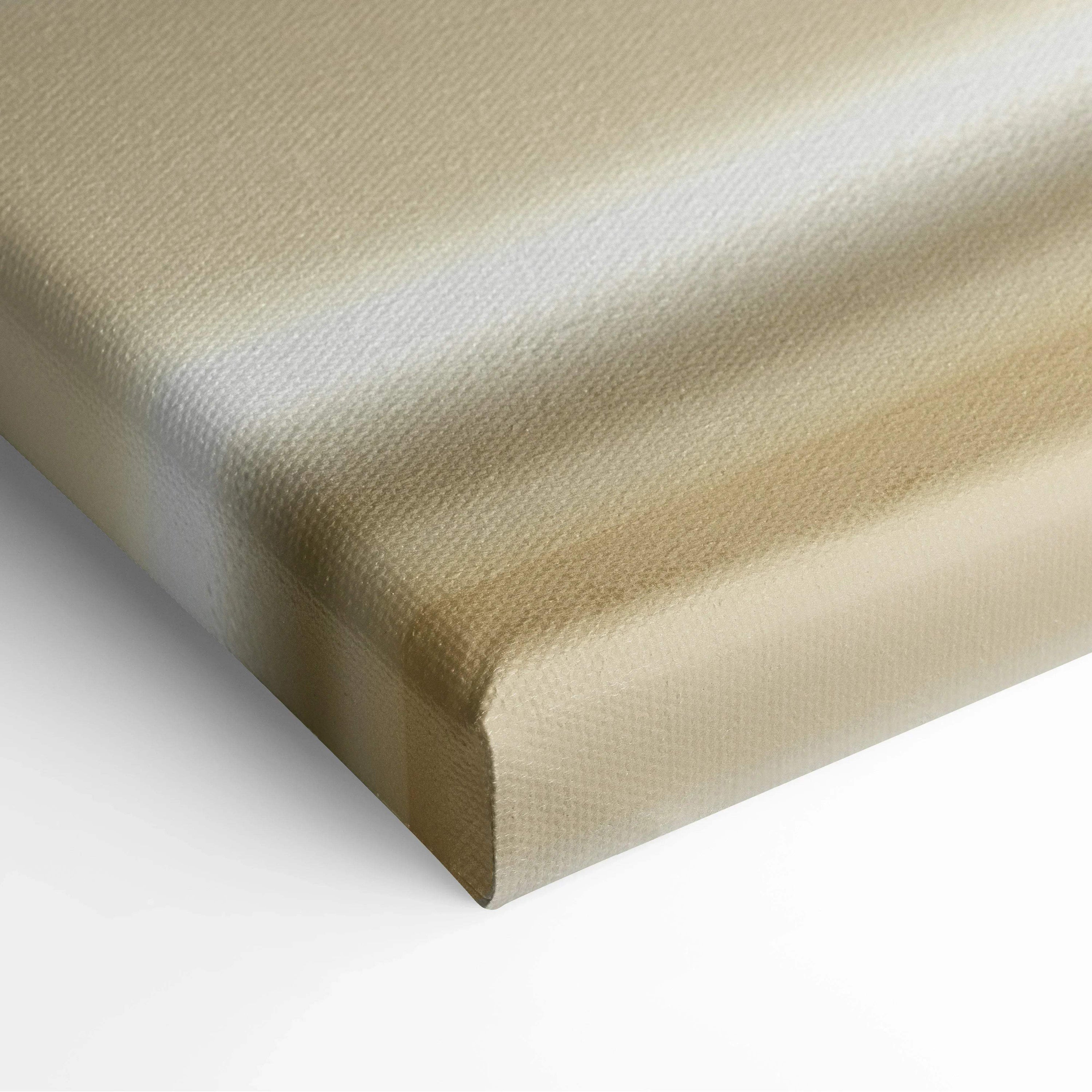 Beige and light brown abstract digital canvas art with soft gradient tones and textured fabric surface.