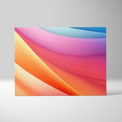 Abstract digital art canvas with smooth, flowing waves in shades of pink, orange, red, and blue.