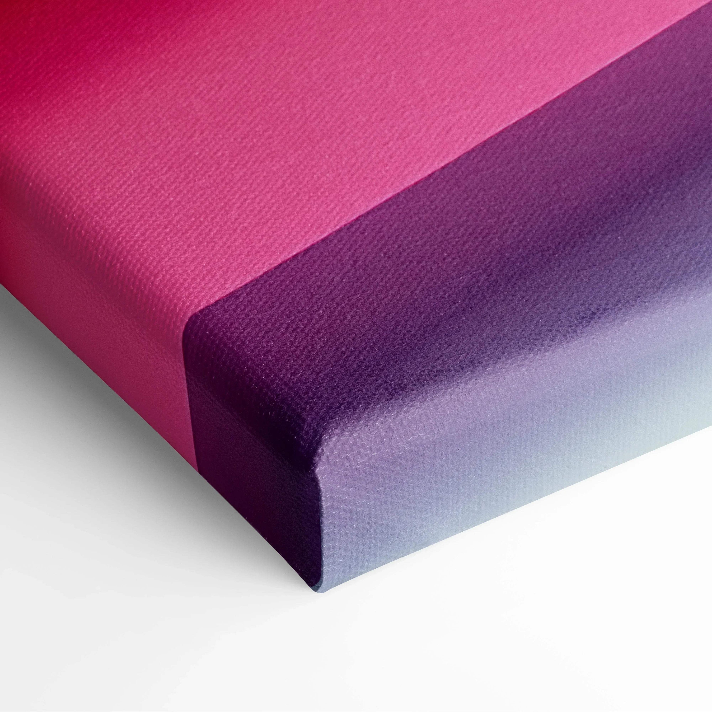 Abstract digital art canvas wall art with gradient shades of pink, purple, and lavender.