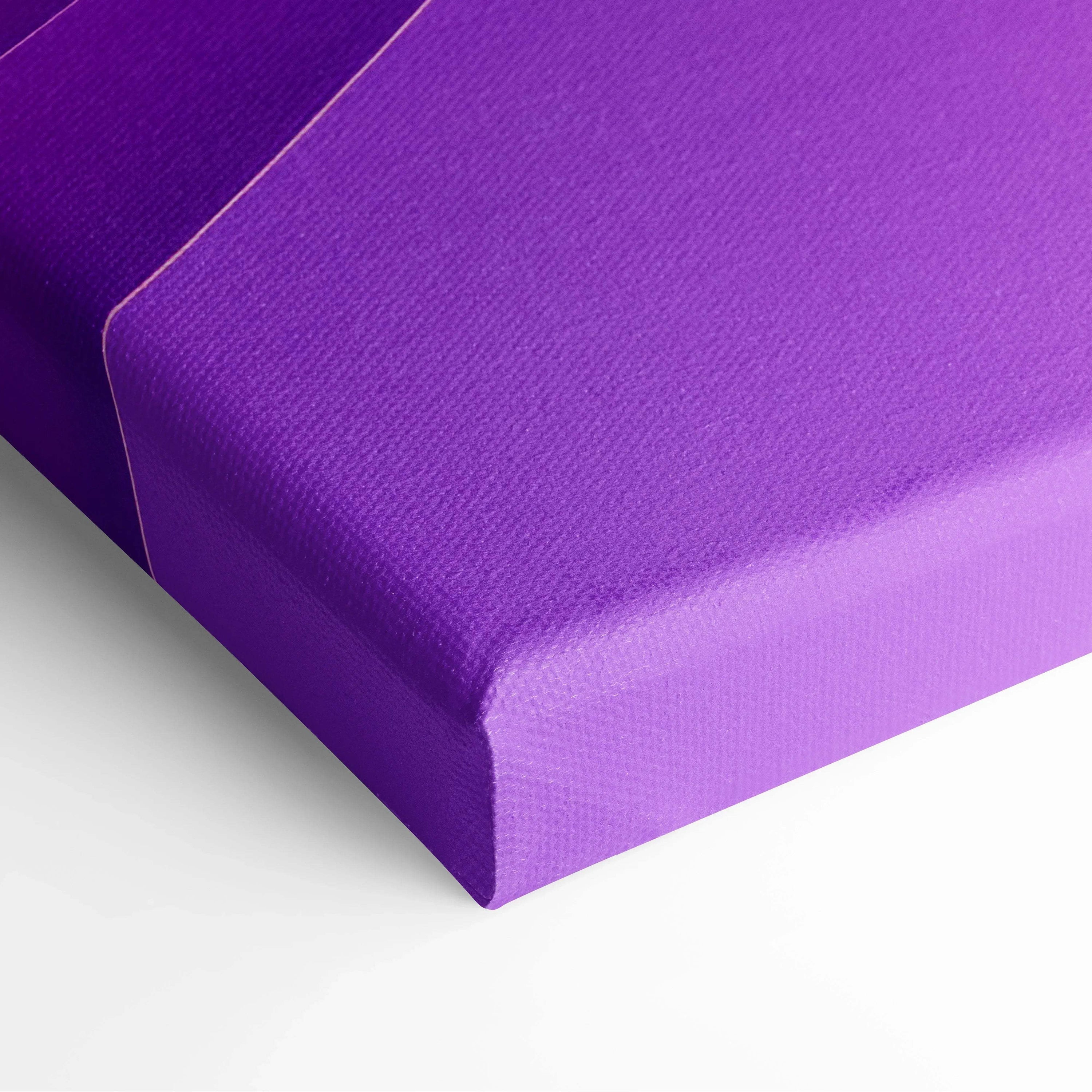 Purple and violet abstract digital art on textured canvas, modern wall art print.