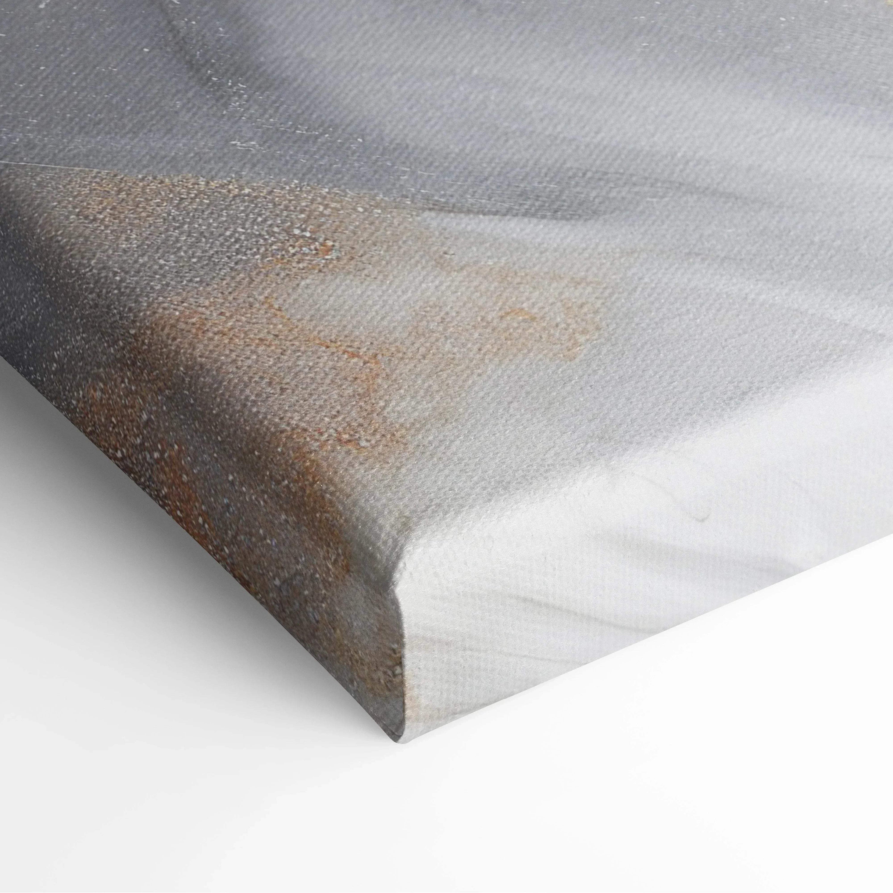 Abstract digital art on textured canvas with muted gray and brown tones, modern wall art canvas print.