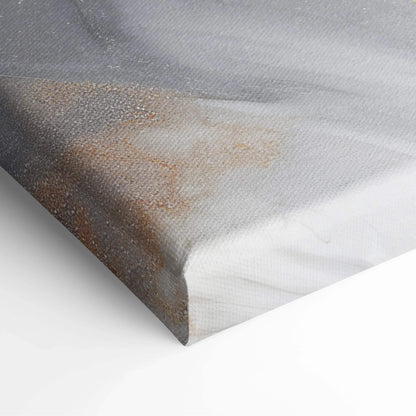 Abstract digital art on textured canvas with muted gray and brown tones, modern wall art canvas print.
