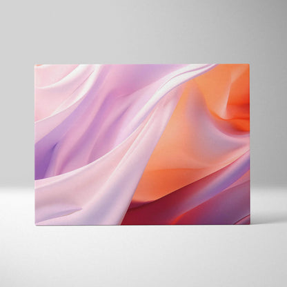 Abstract digital canvas art with flowing pink, purple, and orange gradients for vibrant wall art.