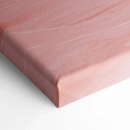 Abstract soft pink and peach textured canvas art with subtle wave patterns, modern wall art design.
