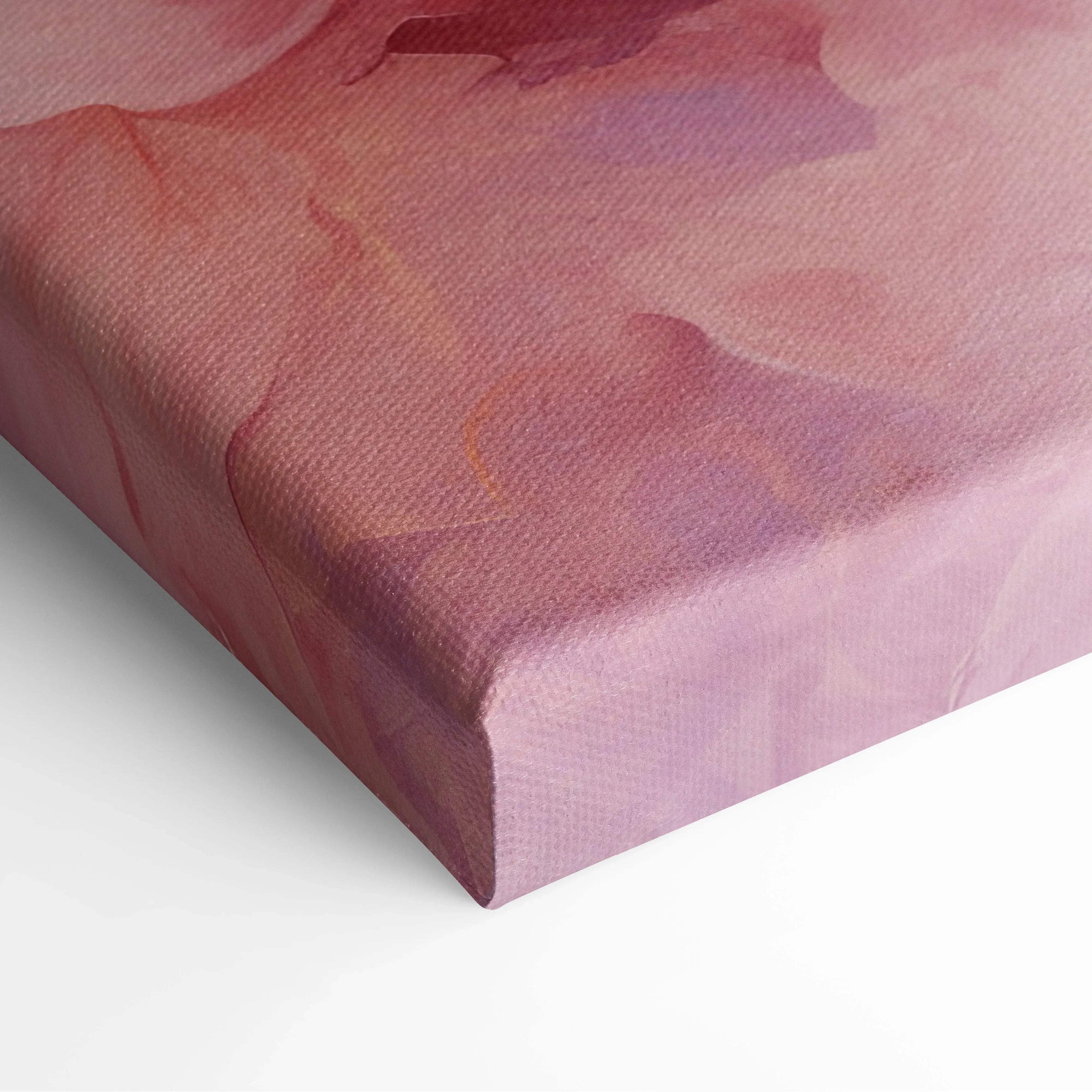 Pink and purple abstract digital canvas art with soft, blended brushstrokes for wall decor.