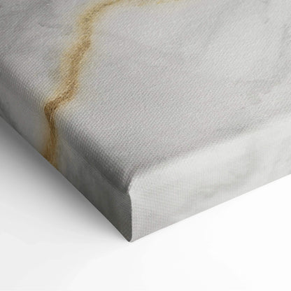 White canvas art print with subtle gray texture and a soft gold streak along the edge.