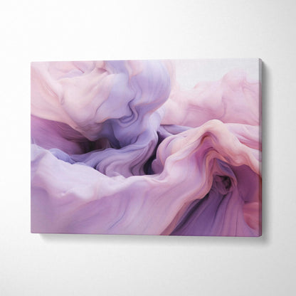 Abstract pink and purple swirling design on modern canvas art wall print.