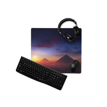 Epic Sunrise pyramids sunset gaming mouse pad, large non-slip