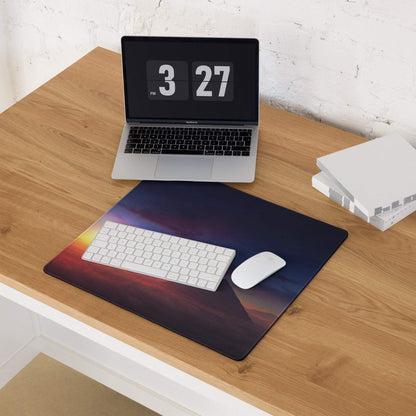 Epic Sunrise Landscape gaming mouse pad with vibrant sunset design and non-slip backing