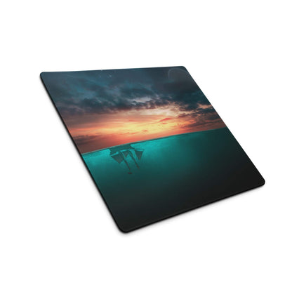 Epic Ocean Sunset underwater silhouette gaming mouse pad