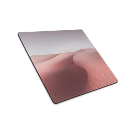 Desert Dune Pink large gaming mouse pad with pink-gray dunes