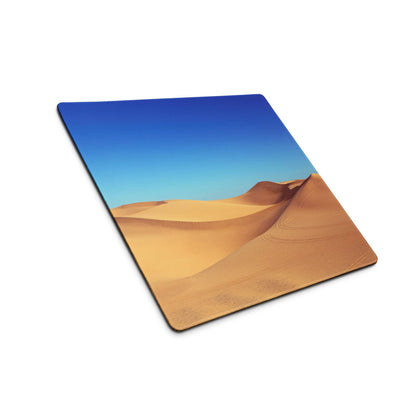 Desert Dunes Sunrise large gaming mouse pad with vivid sand dunes