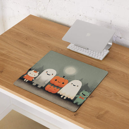 Whimsical Halloween Friends cute pumpkin ghosts gaming mouse pad