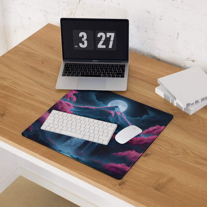 Fantasy Nightscape Moonlit Mountain Landscape gaming mouse pad