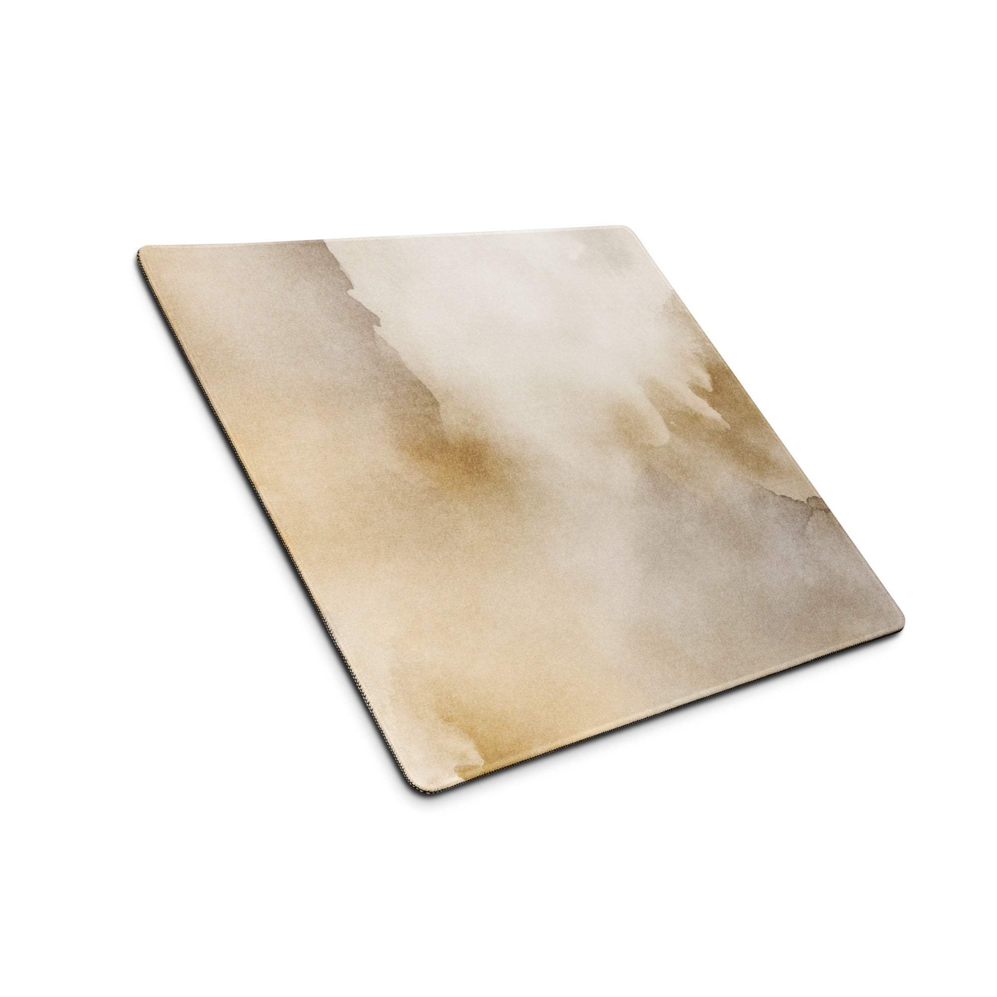 Watercolor abstract beige cream mousepad with non-slip base