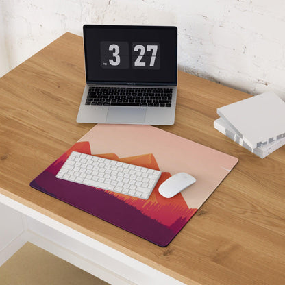 Sunset mountain gradient gaming mouse pad with non-slip backing