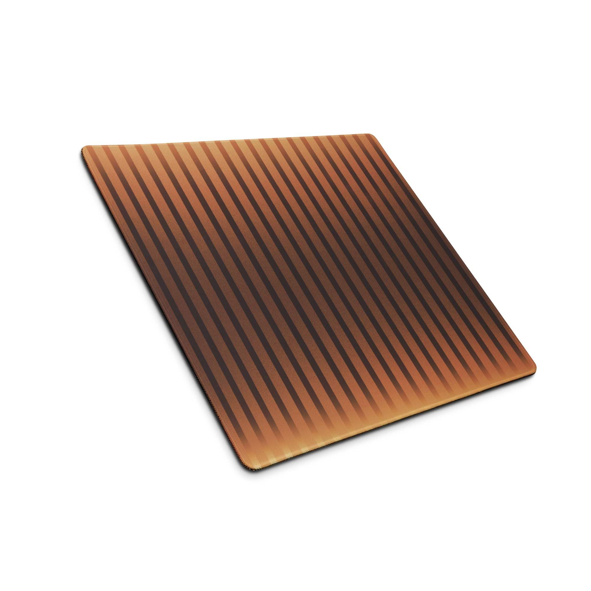 Copper stripe gaming mouse pad with grooved copper cutting board design