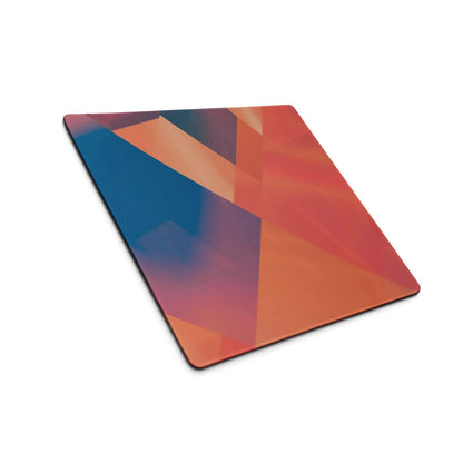 Geometric abstract colorful gaming mouse pad with large non-slip surface