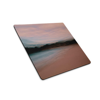 Serene sunset coastal gaming mouse pad square mat non-slip base