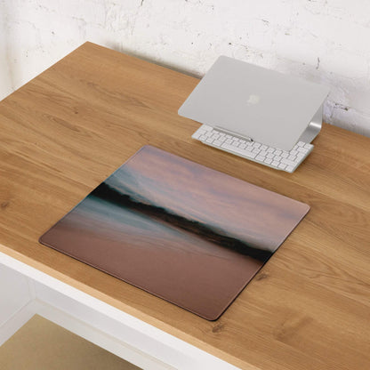 Serene Sunset gradient pink orange brown gaming mouse pad desk mat