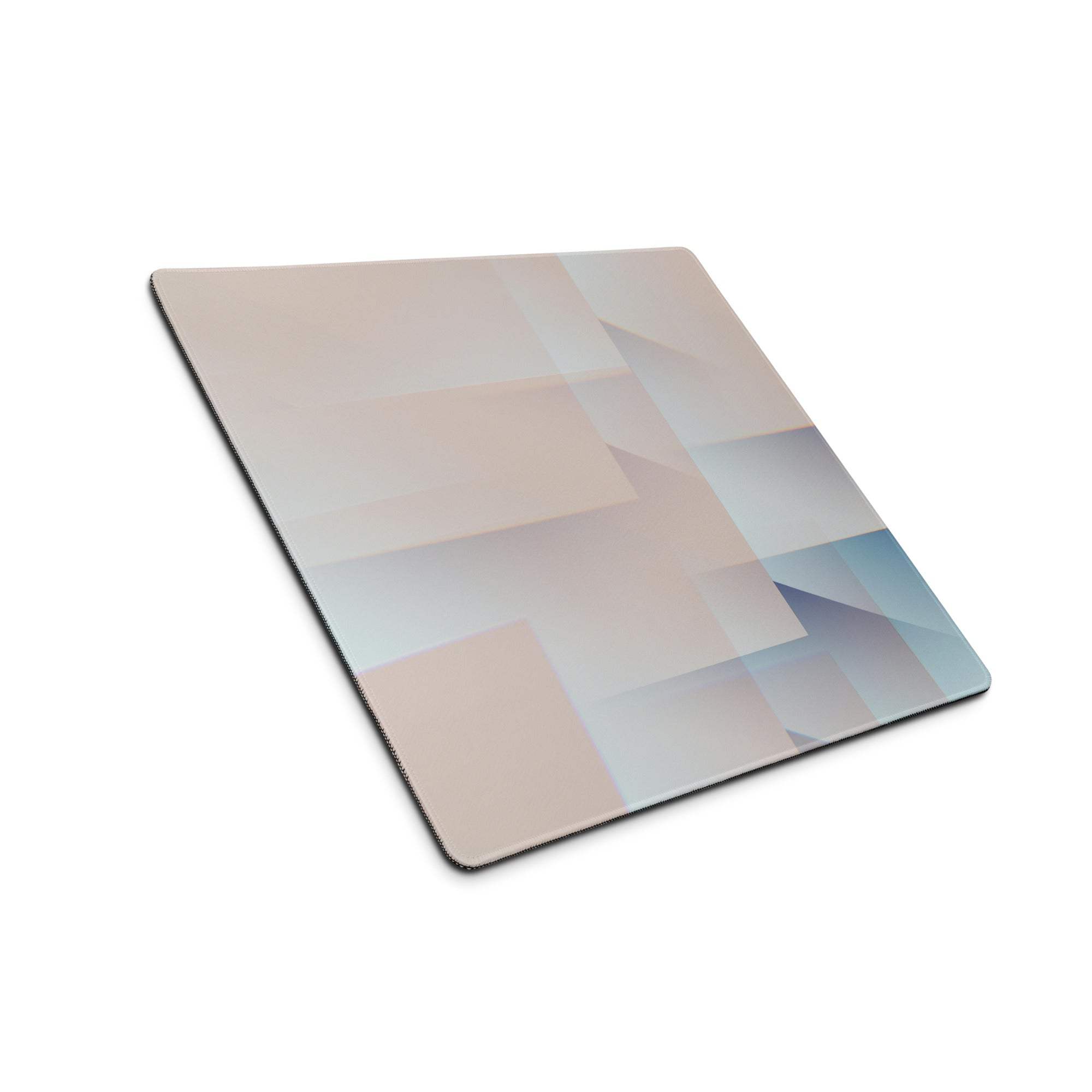 Pastel geometric gaming mouse pad with large non-slip stitched surface