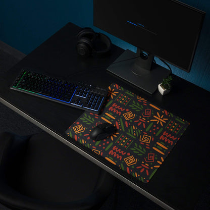 Dark backdrop large patterned orange green gaming mouse pad Dota CSGO