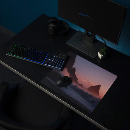 Sunset Ocean large pro gaming mouse pad with vivid sunset landscape