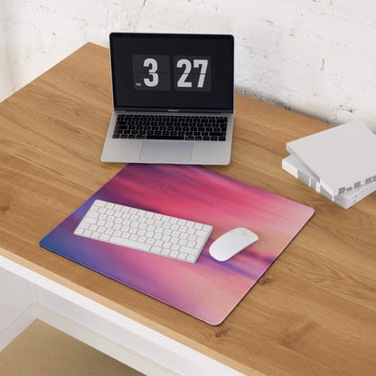 Pastel sunset gradient gaming mouse pad large non-slip stitched edge