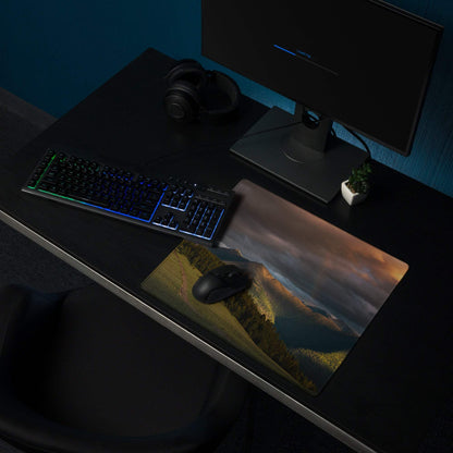 Epic Landscape Mountain Golden Sunset Gaming Mouse Pad