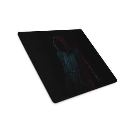 Epic Dark Neon Hooded Figure large gaming mouse pad with non-slip base