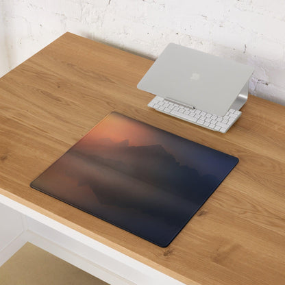 Sunset mountain landscape large gaming mouse pad with non-slip base