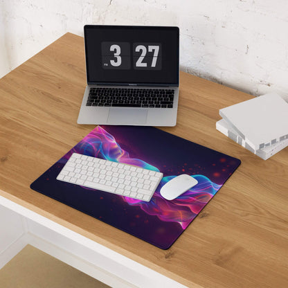 Vibrant cosmic nebula extra large gaming mouse pad with non-slip backing
