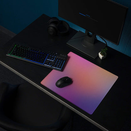 Premium large gradient sunset glow gaming mousepad pink to purple